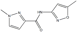 1-methyl-N-(5-methyl-3-isoxazolyl)-1H-pyrazole-3-carboxamide Struktur