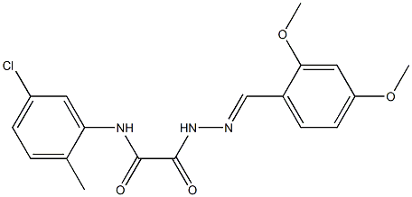 N-(5-chloro-2-methylphenyl)-2-[2-(2,4-dimethoxybenzylidene)hydrazino]-2-oxoacetamide Struktur