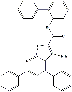 3-amino-N-[1,1'-biphenyl]-2-yl-4,6-diphenylthieno[2,3-b]pyridine-2-carboxamide Struktur