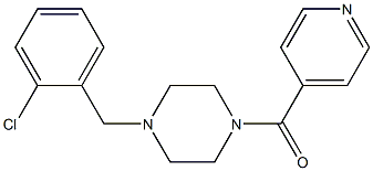 1-(2-chlorobenzyl)-4-isonicotinoylpiperazine Struktur