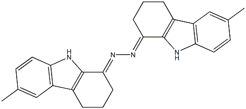 6-methyl-2,3,4,9-tetrahydro-1H-carbazol-1-one (6-methyl-2,3,4,9-tetrahydro-1H-carbazol-1-ylidene)hydrazone Struktur