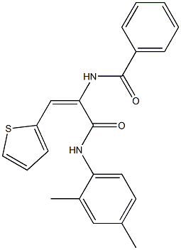 N-[1-[(2,4-dimethylanilino)carbonyl]-2-(2-thienyl)vinyl]benzamide Struktur