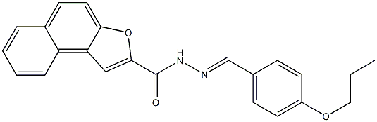 N'-(4-propoxybenzylidene)naphtho[2,1-b]furan-2-carbohydrazide Struktur