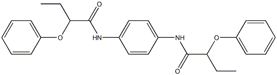 2-phenoxy-N-{4-[(2-phenoxybutanoyl)amino]phenyl}butanamide Struktur