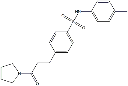 N-(4-methylphenyl)-4-[3-oxo-3-(1-pyrrolidinyl)propyl]benzenesulfonamide Struktur