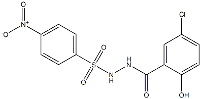 N'-(5-chloro-2-hydroxybenzoyl)-4-nitrobenzenesulfonohydrazide Struktur