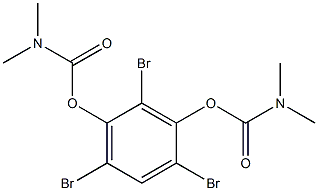 2,4,6-tribromo-3-{[(dimethylamino)carbonyl]oxy}phenyl dimethylcarbamate Struktur