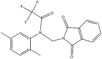 N-(2,5-dimethylphenyl)-N-[(1,3-dioxo-1,3-dihydro-2H-isoindol-2-yl)methyl]-2,2,2-trifluoroacetamide Struktur