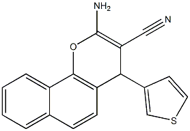 2-amino-4-(3-thienyl)-4H-benzo[h]chromene-3-carbonitrile Struktur