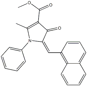 methyl 2-methyl-5-(1-naphthylmethylene)-4-oxo-1-phenyl-4,5-dihydro-1H-pyrrole-3-carboxylate Struktur