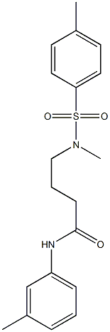 4-{methyl[(4-methylphenyl)sulfonyl]amino}-N-(3-methylphenyl)butanamide Struktur