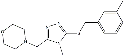 3-methylbenzyl 4-methyl-5-(4-morpholinylmethyl)-4H-1,2,4-triazol-3-yl sulfide Struktur