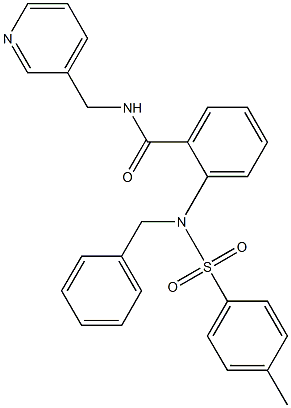 2-{benzyl[(4-methylphenyl)sulfonyl]amino}-N-(3-pyridinylmethyl)benzamide Struktur