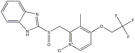 2-[[[3-Methyl-4-(2,2,2-trifluoroethoxy)-2- pyridinyl]methyl]sulfinyl]-1H-benzimidazole1'-oxide Struktur