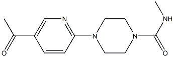 4-(5-acetylpyridin-2-yl)-N-methylpiperazine-1-carboxamide Struktur