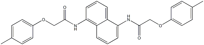 2-(4-methylphenoxy)-N-(5-{[2-(4-methylphenoxy)acetyl]amino}-1-naphthyl)acetamide Struktur