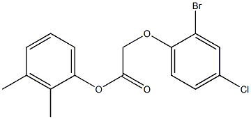 2,3-dimethylphenyl 2-(2-bromo-4-chlorophenoxy)acetate Struktur