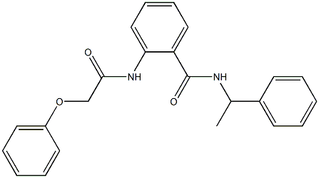 2-[(2-phenoxyacetyl)amino]-N-(1-phenylethyl)benzamide Struktur