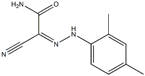 2-cyano-2-[(Z)-2-(2,4-dimethylphenyl)hydrazono]acetamide Struktur