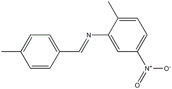 N-(2-methyl-5-nitrophenyl)-N-[(E)-(4-methylphenyl)methylidene]amine Struktur