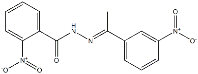 2-nitro-N'-[(E)-1-(3-nitrophenyl)ethylidene]benzohydrazide Struktur