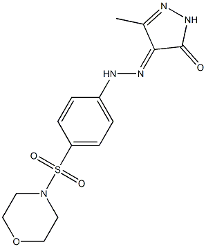 3-methyl-1H-pyrazole-4,5-dione 4-{N-[4-(4-morpholinylsulfonyl)phenyl]hydrazone} Struktur