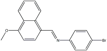 N-(4-bromophenyl)-N-[(E)-(4-methoxy-1-naphthyl)methylidene]amine Struktur