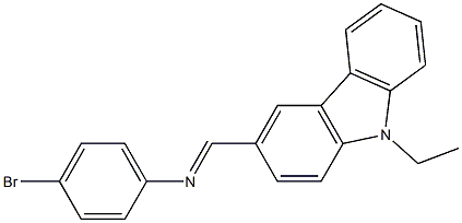 N-(4-bromophenyl)-N-[(E)-(9-ethyl-9H-carbazol-3-yl)methylidene]amine Struktur