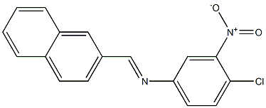 N-(4-chloro-3-nitrophenyl)-N-[(E)-2-naphthylmethylidene]amine Struktur