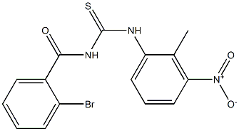 N-(2-bromobenzoyl)-N'-(2-methyl-3-nitrophenyl)thiourea Struktur