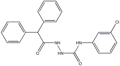 N-(3-chlorophenyl)-2-(2,2-diphenylacetyl)-1-hydrazinecarboxamide Struktur