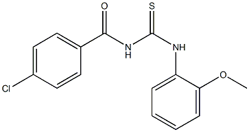 N-(4-chlorobenzoyl)-N'-(2-methoxyphenyl)thiourea Struktur