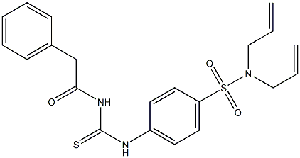 N,N-diallyl-4-({[(2-phenylacetyl)amino]carbothioyl}amino)benzenesulfonamide Struktur