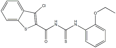 N-[(3-chloro-1-benzothiophen-2-yl)carbonyl]-N'-(2-ethoxyphenyl)thiourea Struktur