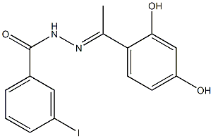 N'-[(E)-1-(2,4-dihydroxyphenyl)ethylidene]-3-iodobenzohydrazide Struktur