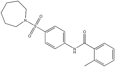 N-[4-(1-azepanylsulfonyl)phenyl]-2-methylbenzamide Struktur