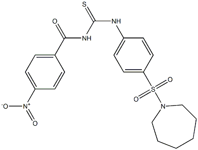 N-[4-(1-azepanylsulfonyl)phenyl]-N'-(4-nitrobenzoyl)thiourea Struktur