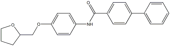 N-[4-(tetrahydro-2-furanylmethoxy)phenyl][1,1'-biphenyl]-4-carboxamide Struktur