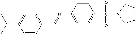 N-{(E)-[4-(dimethylamino)phenyl]methylidene}-N-[4-(1-pyrrolidinylsulfonyl)phenyl]amine Struktur