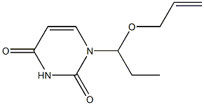 1-[1-(2-Propenyloxy)propyl]uracil Struktur