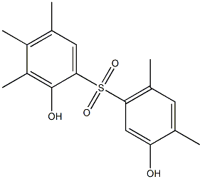 2,3'-Dihydroxy-3,4,4',5,6'-pentamethyl[sulfonylbisbenzene] Struktur