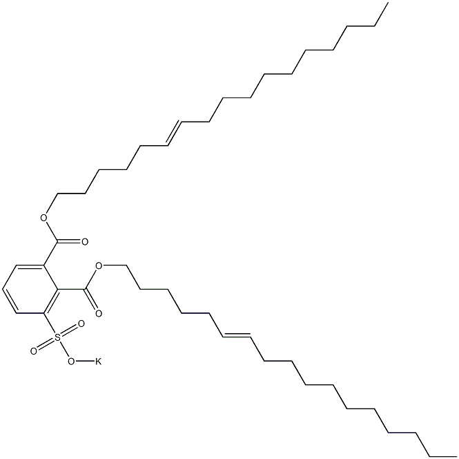 3-(Potassiosulfo)phthalic acid di(6-heptadecenyl) ester Struktur