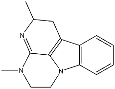 2,3,5,6-Tetrahydro-3,5-dimethyl-1H-3,4,10b-triazafluoranthene Struktur