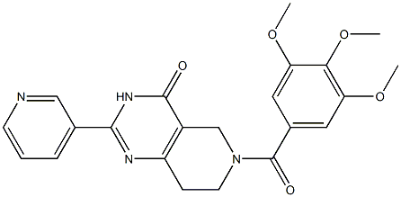 2-(3-Pyridyl)-6-(3,4,5-trimethoxybenzoyl)-5,6,7,8-tetrahydropyrido[4,3-d]pyrimidin-4(3H)-one Struktur