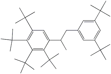 2-(2,3,4,5-Tetra-tert-butylphenyl)-1-(3,5-di-tert-butylphenyl)propane Struktur