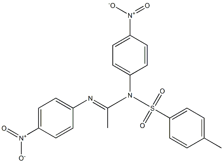 N1,N2-Bis(p-nitrophenyl)-N1-tosylacetamidine Struktur