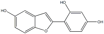 2-(2,4-Dihydroxyphenyl)benzofuran-5-ol Struktur