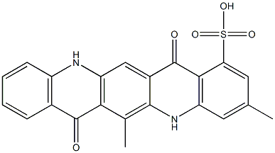 5,7,12,14-Tetrahydro-3,6-dimethyl-7,14-dioxoquino[2,3-b]acridine-1-sulfonic acid Struktur