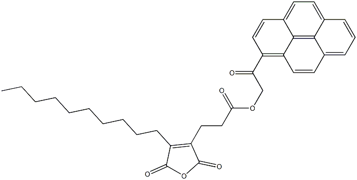 3-Decyl-2,5-dioxo-2,5-dihydrofuran-4-propanoic acid pyren-1-ylcarbonylmethyl ester Struktur