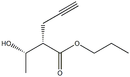 (2S,3S)-3-Hydroxy-2-(2-propynyl)butyric acid propyl ester Struktur